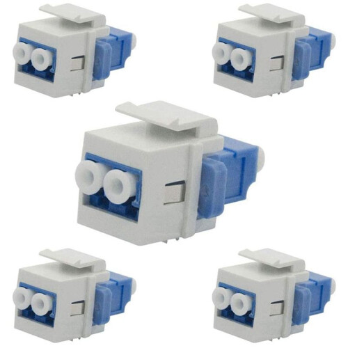 4X LC Fiber Optic Adapter LC to LC Duplex Multimode 10GB F/F  Coupler for Wall Plates, Patch Panels 2