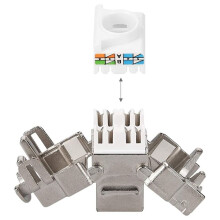 Module Jacks - 24 Piece CAT6A Shielded Jack RJ45 Cat 6A Ethernet Module 10 Gbit with Metal Housing