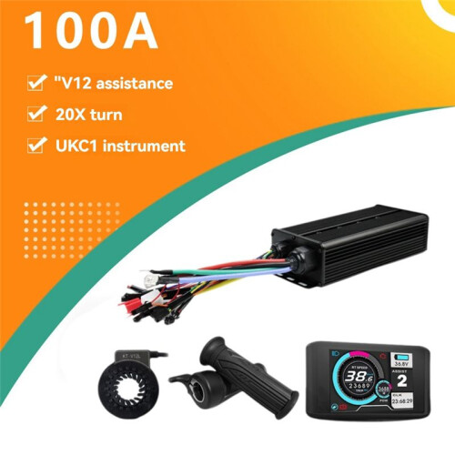 E-Bicycle Three Mode Controller Set 100A 48V -72V Sine Wave Controller UKC1 Display Color Screen E-Bicycle Accessories 2