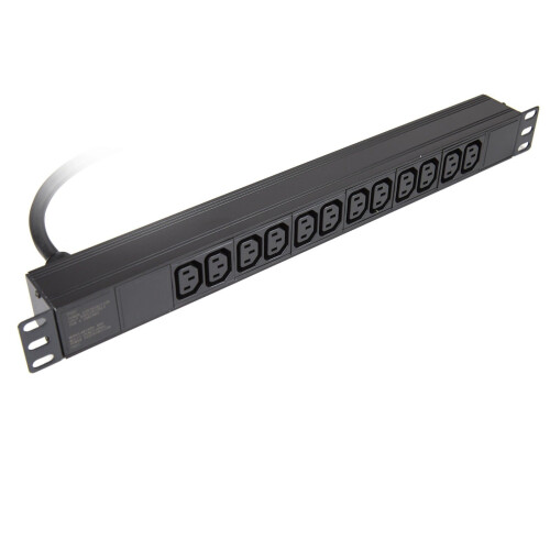 kenable PDU IEC C13 Sockets 12 Way to 32A Commando Power Distribution Unit Horizontal 3m 1