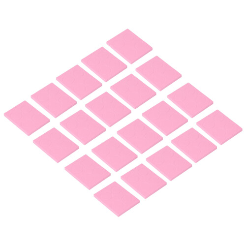Rack de espuma rectangular de 50 ml, rosa, con 4 agujeros, 20 piezas.