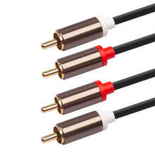 3X 2RCA to 2 RCA Male Gold-Plated Audio Cable RCA Audio Cable 1M Home Theater DVD TV CD Amplifier Resonance Box