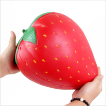 (Strawberry 25*20cm)Jumbo Super Giant Soft Squishy Watermelon Orange Strawberry Slow Rising Squeeze