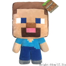 (Steve,44cm/17.3in)Juguetes de peluche Minecraft Creeper Enderman cerdo oso juguetes de peluche muñeca píxel