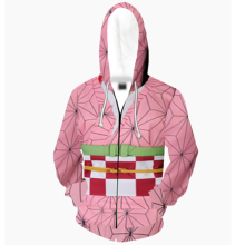 (Pink Kamado Nezuko,3XL)Demon Slayer Kimetsu No Yaiba Hoodie Cosplay Sweatshirt Jacket Hooded Coat