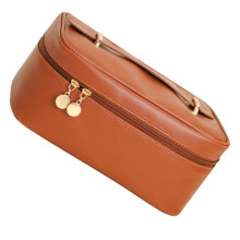 Grande Pochette per il Trucco in PU, 17x24x11cm Organizer di Bellezza Portatile dal Design Elegante