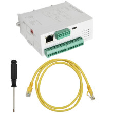 Módulo de Aquisição de  Analógico RS485 RJ45, e/S Remoto Distribuído, Modbus 8DI+8DO, Suporte PNP, NPN, DIP, Emenda Livre