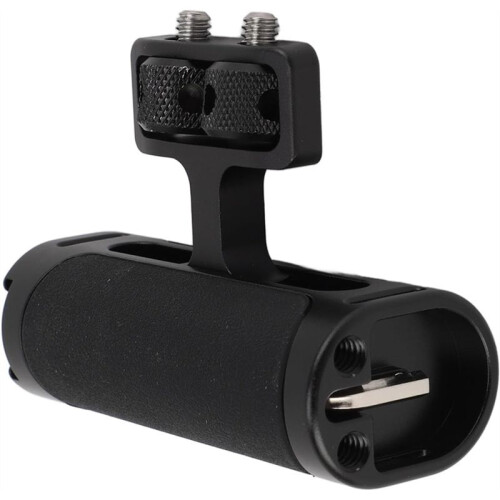 and Down Adjustable Left Right Handle Handgrip for Camera Cage Side Handle Grip with 1/4 Screw and Cold Shoe Mount