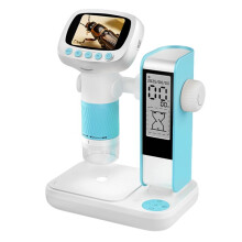 Microscope for Kids 2 Inch IPS Screen Portable Handheld Magnifying Glass 1080P HD for Scientific Experiment