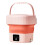 Folding Washing Machine Large Capacity Folding  Small Washing Machine Washing Socks Washing Machine US Plug Orange 1