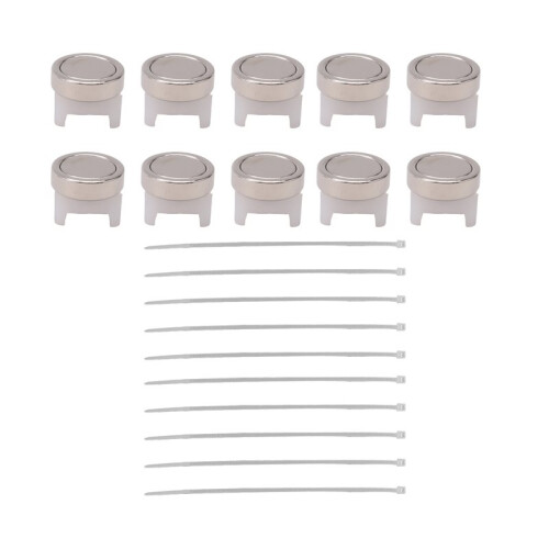 10 Pcs Magnetic Cable Holder Tie Mount Nylon Ties Base with Stable Wire Fixing  Zip Cable Tie Mount Silver