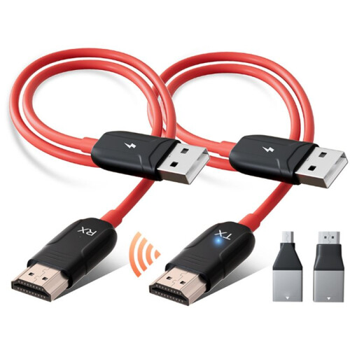 Wireless -Compatible Transmitter and Receiver 1080P Mirroring Adapter Computer Video/Audio/Files to TV
