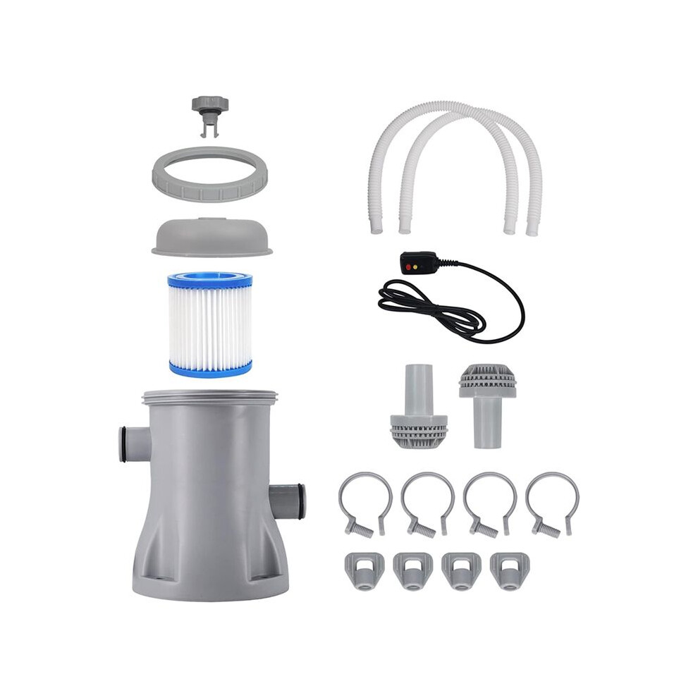 Pool Cleaner Circulation Filter Pump 330 GPH Filter Swimming Pool Filter Pump for Aerated Pool Pumps EU Plug