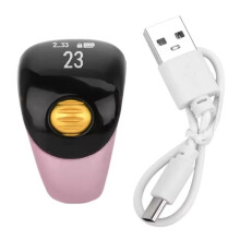 Portable Ring Type Finger Counter Type C Rechargeable Adjustable OLED Screen Counter with Battery Display B