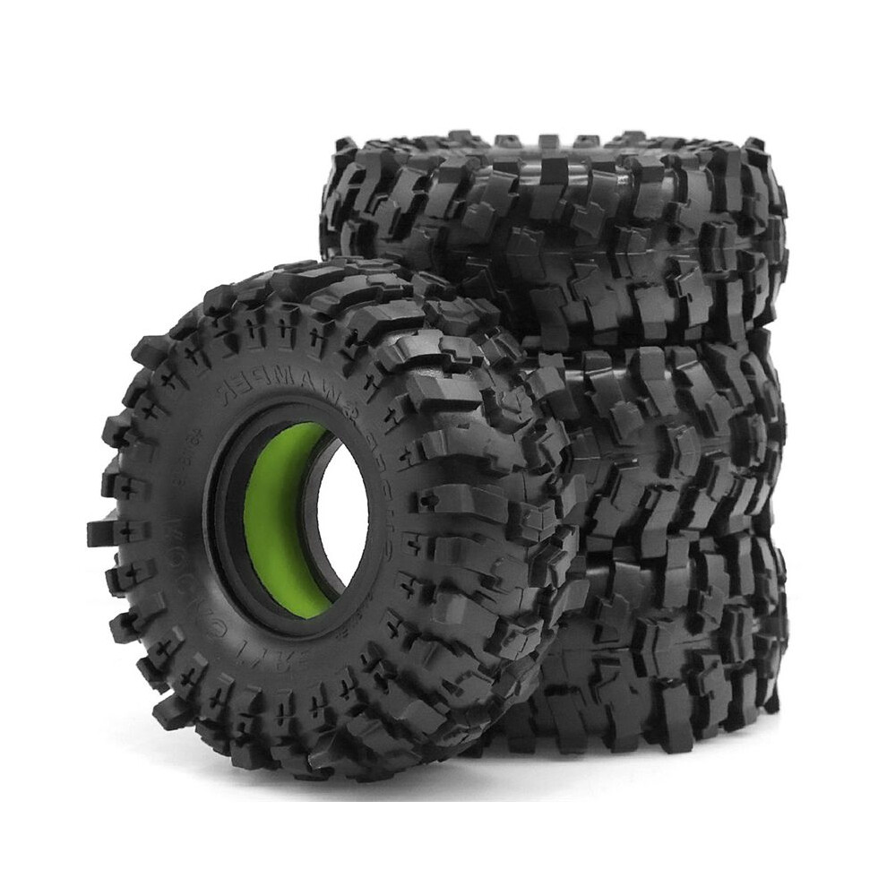 4Pcs 118Mm Wheel Tires With Eva Dual Stage Foam Insert For 1/10 Rc Crawler Truck Wheel Tyre Axial Scx10 Wraith Green 6031861940949