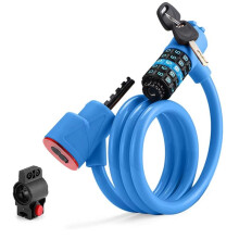 Bicycle Lock with Light 5 Digit Security Password Bike Lock Steel Cable Chain Anti-Theft Lock for Road Bike