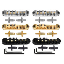 3Set Electric Guitar Rollers Saddle Bridge Tune O-Matic Studs and Hex Wrench Set for LP Les Guitar Replacement Parts