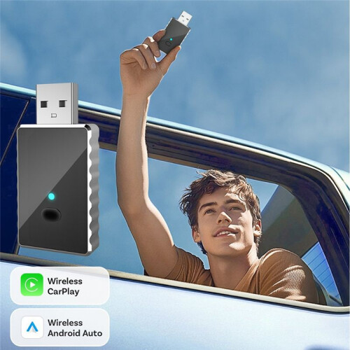 Wired to Wireless Carplay Android 2 in 1 Automatic Adapter Car Gadget  Box Plug and  Wifi Fast Connection 2
