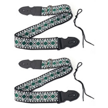 2PCS with Pick Clip Guitar Strap Embroidery Ethnic Style Guitar Strap Guitar Accessories Widening Ukulele Straps