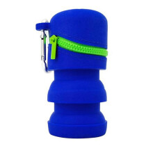 Fly Fishing Fly Box Foldable Silicone with Zipper Portable Multifunctional Trash Can with Hook Fishing Accessories