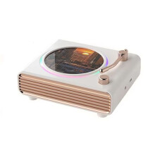 Portable Retro Speaker Wall Mounted Heavy Bass Soundbar Colorful Ambient Light Wireless MP3 Music Player Home