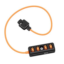 Cabo Divisor MD-P4 D-Tap para 4 D-Tap, Cabo Adaptador One Point Four, Rotativo em 180 para Bateria V-Mount