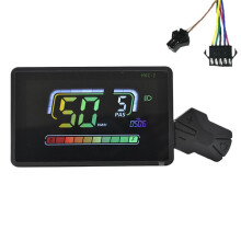 H6C-2 Compteur de Vitesse pour Vélo Électrique, Écran LCD, Tableau de Bord, UART 24 V-60 V, pour VTT, SM5 + 2 Broches