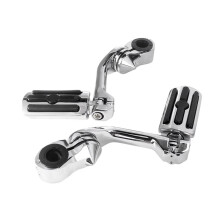 Long Angled Motorcycle Adjustable Highway Pegs Footpegs Foot Rest for Davidson Touring Street Glide/Road Glide
