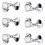 6PCS Electric Guitar Alignment Tuner, Fully Enclosed, Large Handle, String Knob, Upwind Stringer 3L+3R 2