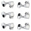 6PCS Electric Guitar Alignment Tuner, Fully Enclosed, Large Handle, String Knob, Upwind Stringer 3L+3R 3