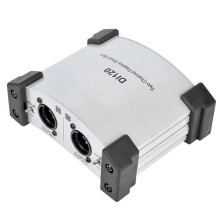 DI-120 DI Direct Box Caixa Direta Passiva de Dois Canais para Teclado, Guitarra Acústica e Elétrica