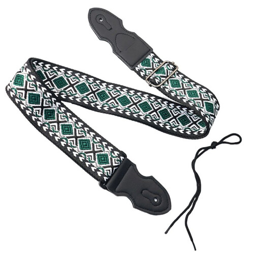 2 St med Plektrumklämma Gitarrrem Broderad Etnisk Gitarrrem Gitarrtillbehör Breddande Ukuleleremmar 1