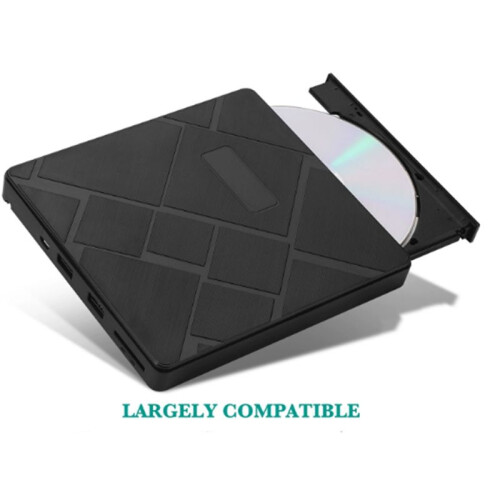 External DVD CD Drive USB 3.0 Type-C 5 in 1 DVD Burner Player Reader with /TF & USB Slots Optical Drives 2