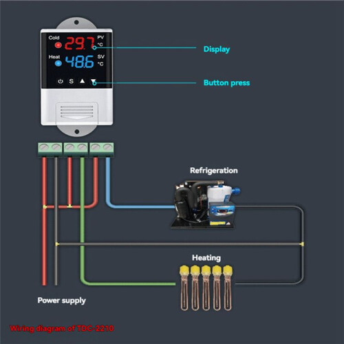 DTC2210 Wireless WiFi Temperature Controller Aquarium Thermostat with DS18B20 Sensor APP Control for  Home 1