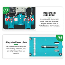 RL-601L Universal Double-Slot Motherboard Fixture Phone IC Chip BGA PCB Motherboard Jig Board Holder Repair Tools