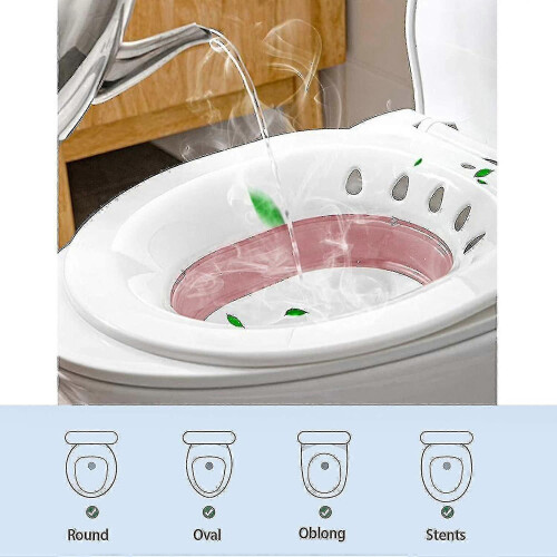 (As show, One size) Foldable Sitz Bath for Universal Toilets and Commode Chair 2