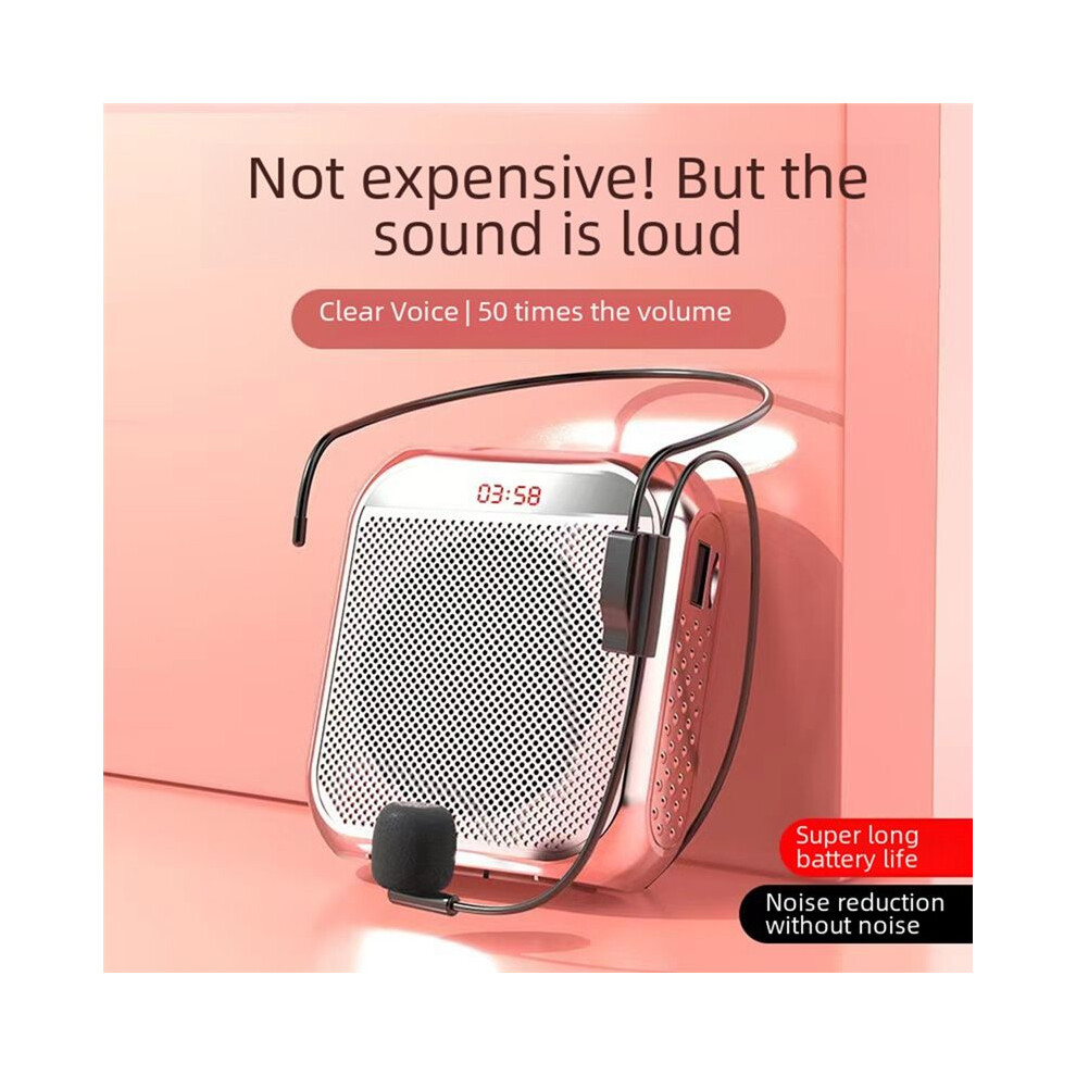 Wireless Microphone Amplifier, Small Portable Tour Guide Microphone Speaker For Teachers Rose Gold 6031565065665