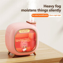 Humidificateur D'Air de Dessin Animé 500 Ml,  Capacité, Diffuseur D'Huiles Essentielles, Poupées Mignonnes, Double Pulvérisation, Lumières