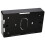 kenable Surface Mount Back Box Pattress Box 2 Gang 32mm Black 3