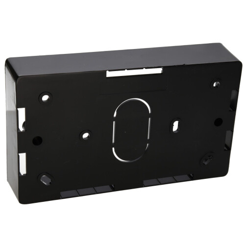 kenable Surface Mount Back Box Pattress Box 2 Gang 32mm Black 2