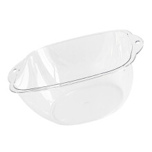 Transparent PET Face Basin, Easy Grip, 2mm Thick, Lightweight 600g