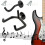 2 St. Gitarrhållarkrokar. Kraftig Vägghängare för Gitarr. Vägghängare för Gitarr för Akustisk Elgitarr. 3
