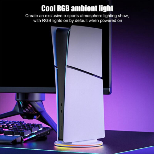 For PS5 Slim Console Holder Base with Cooling Base Game Console Base for Ps5 Slim Disc and Digital Version 2