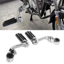 Long Angled Motorcycle Adjustable Highway Pegs Footpegs Foot Rest for Davidson Touring Street Glide/Road Glide