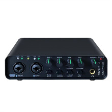 Audio Interface Professional Sound Card with Monitoring Electric Guitar Live Recording for Studio Singing Microphone