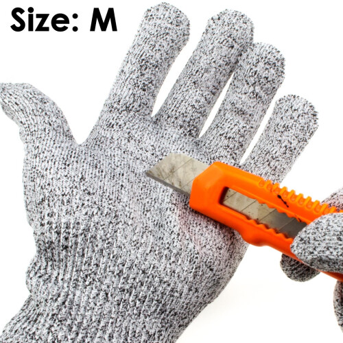 Cut Resistant Safety Work Gloves EN388 Level 5 Washable MEDIUM 1