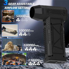 Portable Turbo Jet Fan 150000RPM Rechargeable Turbo Fan Handheld Blower Cleaning Tool for Car Home Cleaning