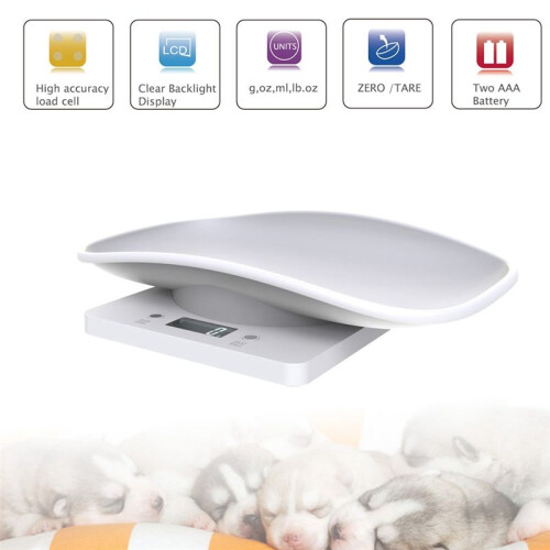 Digital Pet Scale Multifunction Small Animal Scale Electronic Scale with LCD Display for Newborn Pets 1