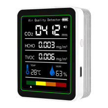 MT05 Monitor Della Qualità 'Aria Interna TVOC HCHO Tester di Temperatura e Umidità Misuratore di CO2 Rilevatore di CO2 Ricaricabile Tramite USB