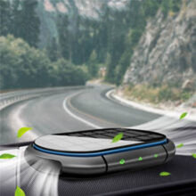 USB Solar Car Air Freshener Negative Ion Generator Three-Layer Filter for Car Interior Use Car Supplies Black